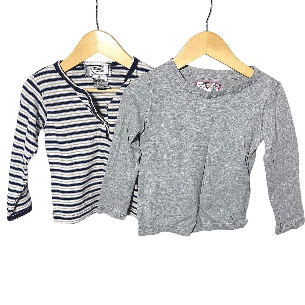 French Toast & Gap Kids Long‎ Sleeve Top Bundle Basics Toddler Lot size 4 year